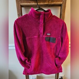 Patagonia Girls Pullover Jacket with Pockets (Fuchsia/ XL)